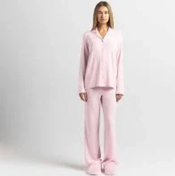 Skims Sleep Women's Long Sleeve Button Up Set