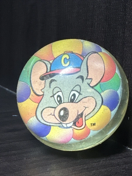 2000 Chuck E Cheese Bouncy Ball Double Sided 1.5” Showbiz Pizza Power Bouncer