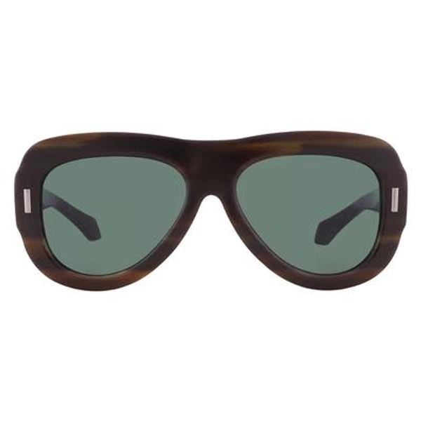 Ferragamo Green Oval Ladies Sunglasses SF2029SE 221 57