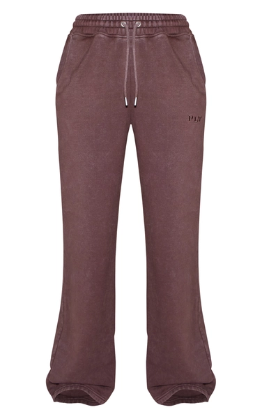 Chocolate Washed Wide Leg Sweatpants