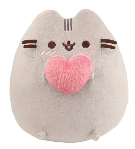 Aurora 61572 - Pusheen With Heart, Pl&uuml;schtier mit Herz, 24 cm