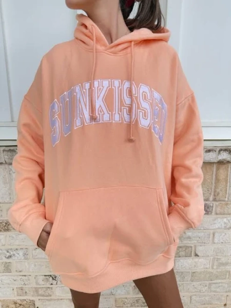 Sunkissed Collegiate Embroider Oversized Hoodie