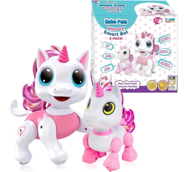 Power Your Fun Robo Pets Unicorn Toy 2pk