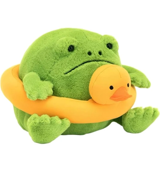 Nwtjellycat I Am Ricky Rain Frog In A Rubber Ring Cuddly Animal