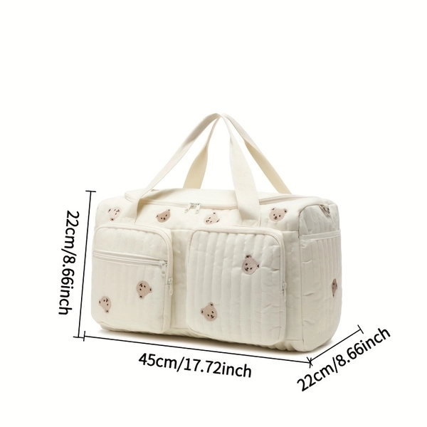 Bolso de Pañales para Mamá de Gran Capacidad/Bolso de Hospital/Bolso de Maternidad - Bolso de Pañales Duradero con Compartimento Principal con Cremallera, Bolsillo Frontal, Bolsillos Laterales - Organizador para Pañales, Toallitas, Biberones. Adecuado para Viajes y Uso Diario. Regalo de Navidad