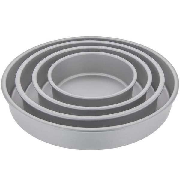 Four-Tiered Round Aluminum Pan Set