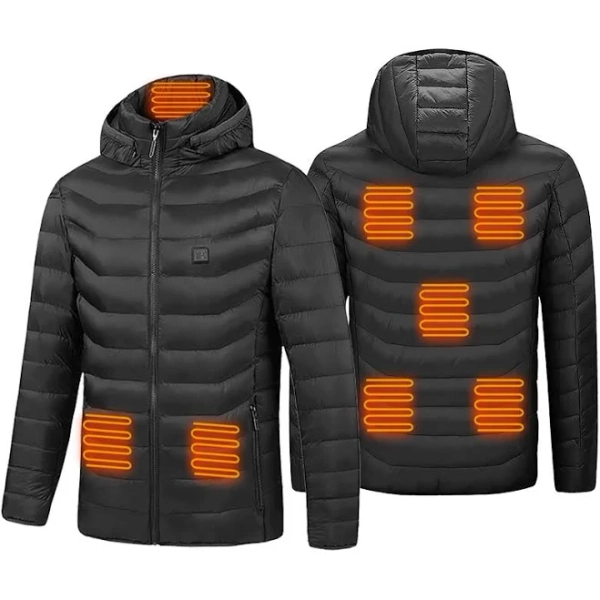 Heated Electric Jacket with 3 Heat Levels and 8 Zones