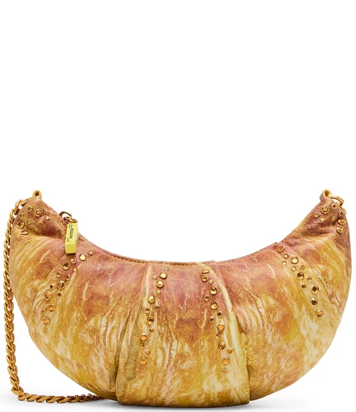 Betsey Johnson Rise & Shine Croissant Novelty Chain Shoulder Bag