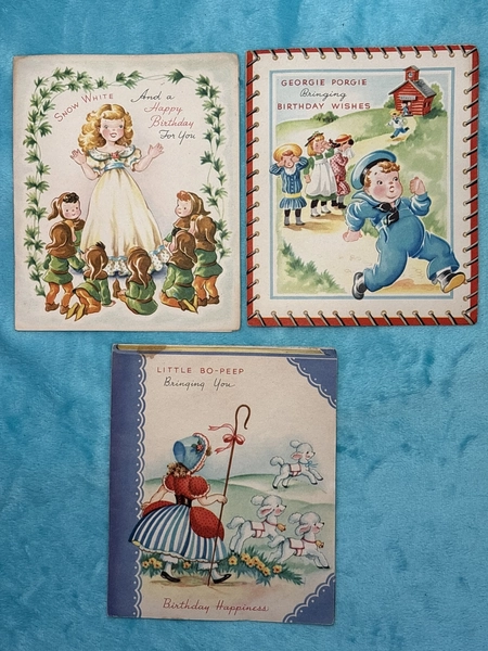 Vintage Nursery Rhyme Cards: 1940s-1950s