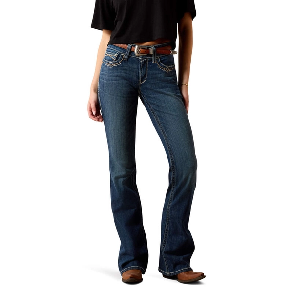 R.E.A.L. Mid Rise Stretch Entwined Festival Boot Cut Jean