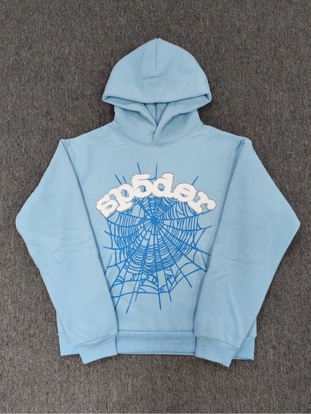 Sky Blue Sp5der Web Hoodie Sweatshirt