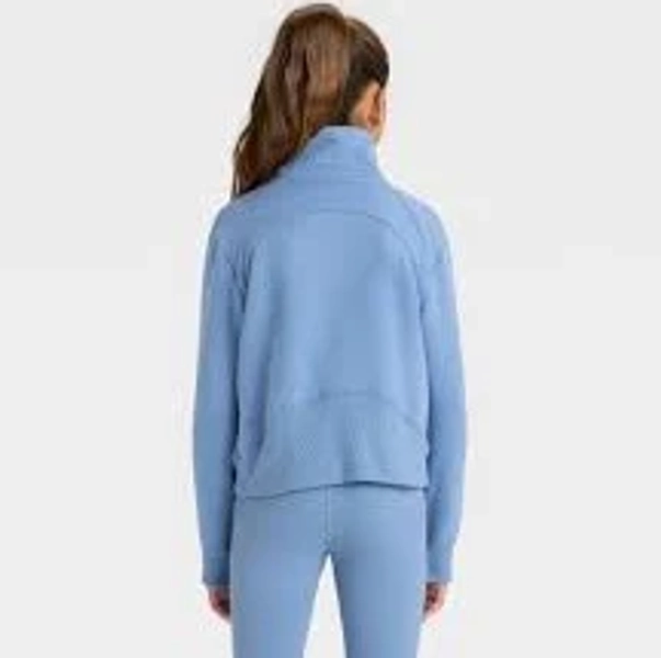 Girls' Active Comfort Fleece 1/2 Zip Pullover Sweatshirt - All In Motion