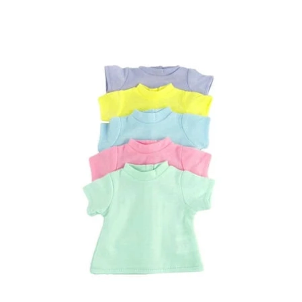 American Fashion World Pastel T-Shirt Pack for 18-Inch Dolls