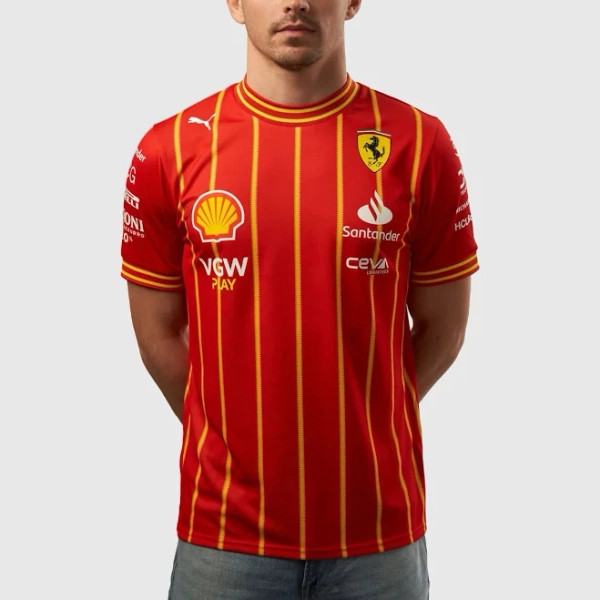 Scuderia Ferrari F1 Team Charles Leclerc Soccer Jersey 2024
