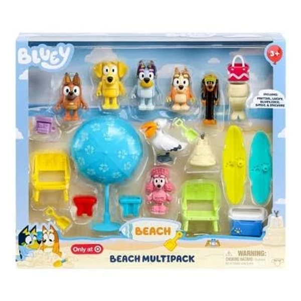 Bluey Figure & Accessory Beach Multipack