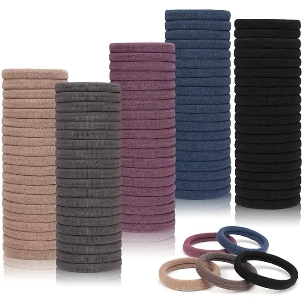 100-Piece Seamless Elastic Nylon Hair Ties