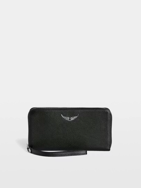 Portefeuille Compagnon en cuir noir | Zadig&Voltaire