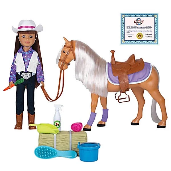 Paradise Horses 16 in. Doll and Horse Playset