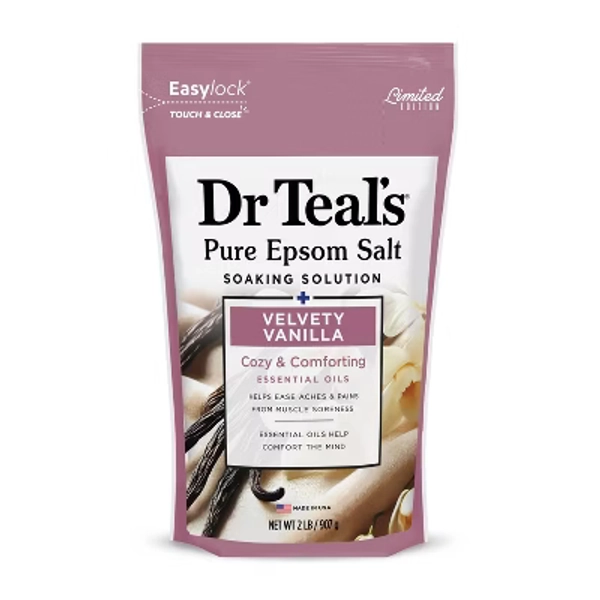 Dr Teal's Epsom Salt Bath Soaks - Velvety Vanilla - 2lbs