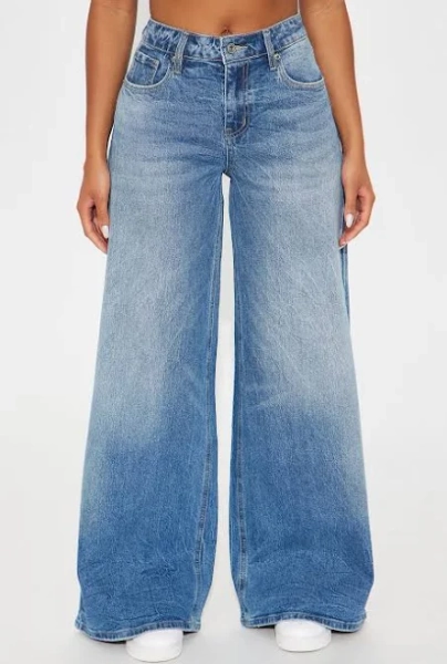 Fashion Nova Women's Make A Statement Wide Leg Jeans