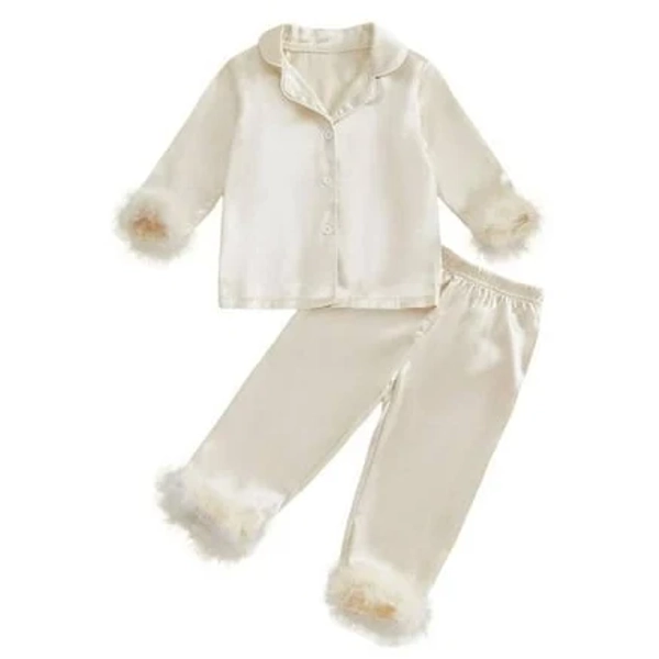 Girls' Silk Long Sleeve Pajama Set