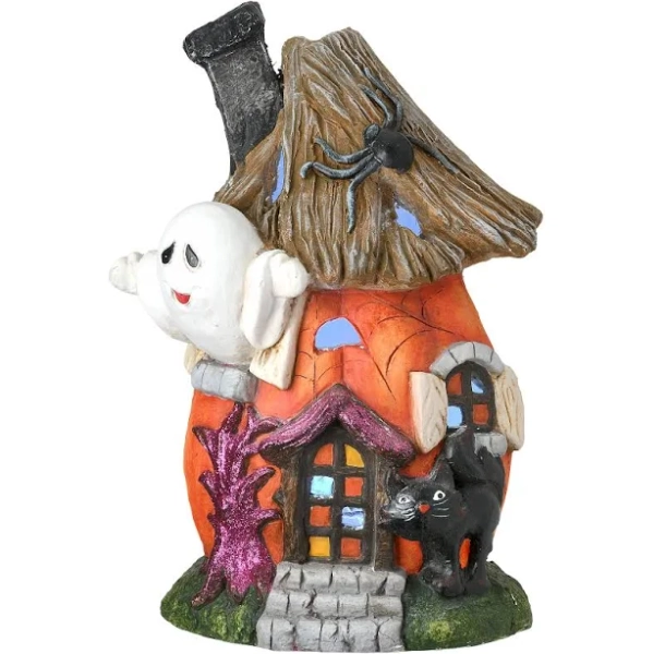 National Tree Company 18" Pumpkin Haunted House with LED Light