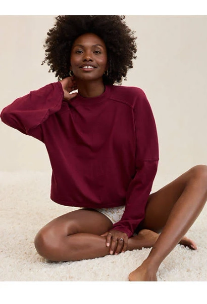 Aerie Cozy Mock-Neck T-Shirt
