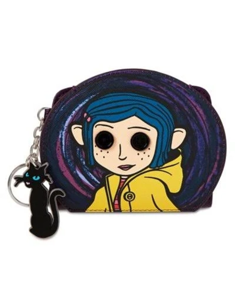 Spencer's Coraline Face Circle Zip Wallet
