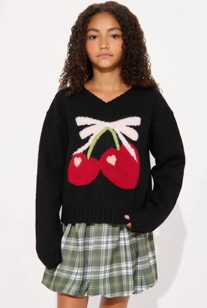 Fashion Nova Kids' Mini Cherry Girl Sweater