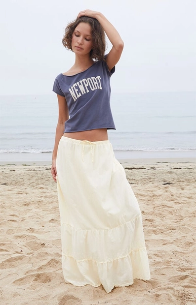 Blue Bonnie Newport Off-The-Shoulder Top