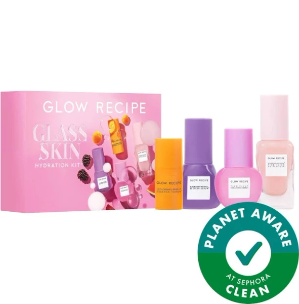 Drunk Elephant Glass Skin Hydration Kit - 4-Piece Skincare Set