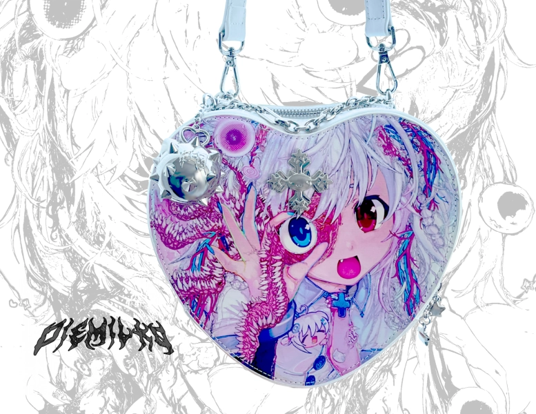 Milk-chan Heart Leather Bag — DIEMILKO