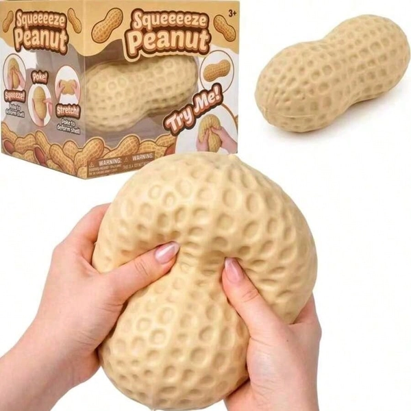 1pc Peanut Shaped Squeeze Toy, Adult Design, Suitable For Relaxation During Work Breaks, Father's Day Gift, Back To School Gift, Soft And Cute, Ultimate Finger Stress Relief Toy, Birthday Gift