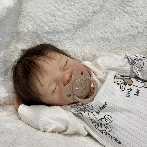 Reborn twin B boy Bonnie brown preemie rooted mohair – Shellys Reborn Dolls