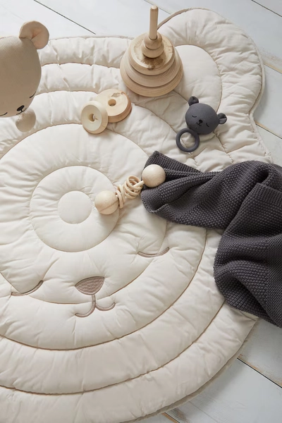 Cotton Baby Mat - Light beige