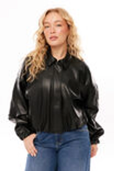Black leather jacket