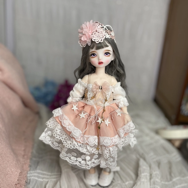 Full Set 1/6 BJD Doll Ball Jointed Girl Dolls + Eyes Dress Makeup Toys Xmas Gift