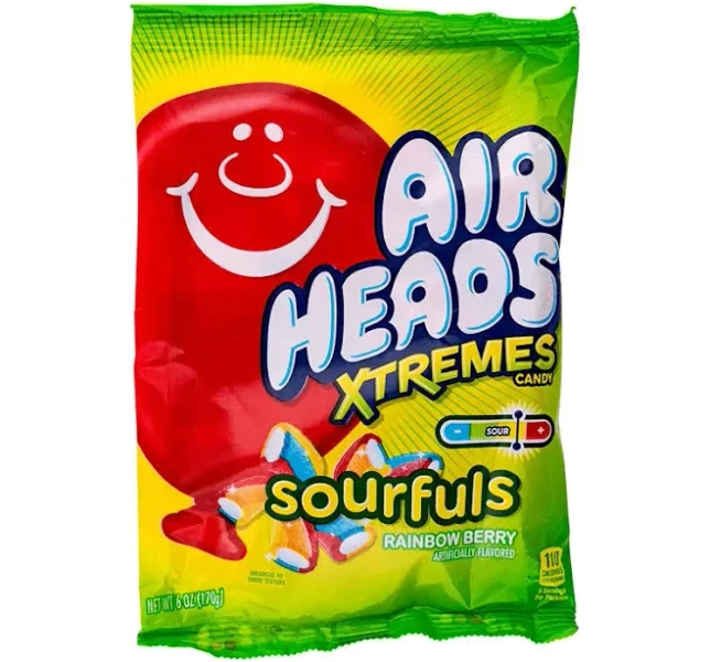 Airheads Xtremes Candy - Sourfuls Rainbow Berry 108g