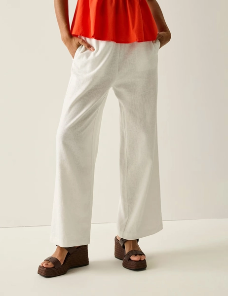 Talamanca Straight Leg Trousers with Linen