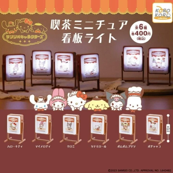 Japan Sanrio Characters Cafe Miniature Sign Light Gacha Official Kawaii Japanese Merchandise Store | Next-Day UK Delivery