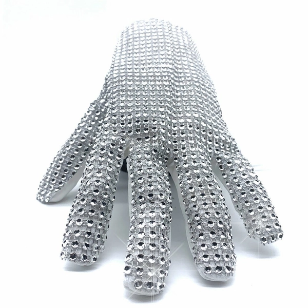 Handmade Dance King of  Michael Glove Unique Collection Silver Impersonator