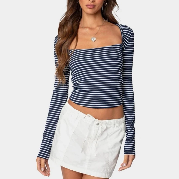 Edikted Women's Alex Striped Top