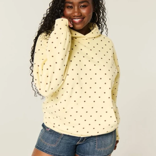 Women's Hollister Feel Good Oversized Dot Hoodie
