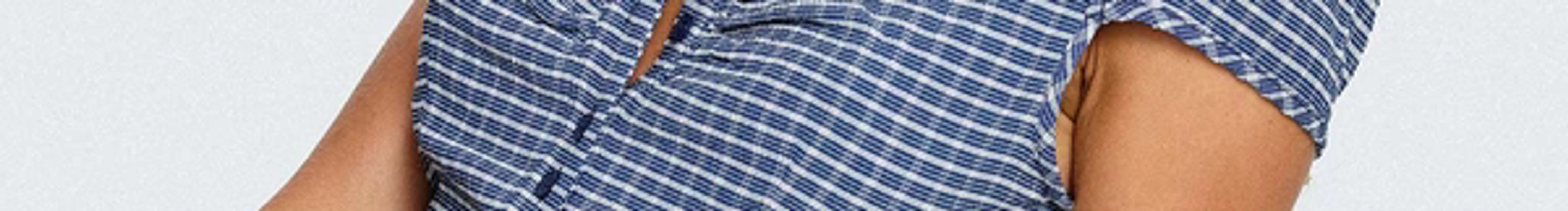 Arianwyn Short Sleeve Shirt Navy Check - US 0 / Navy Check