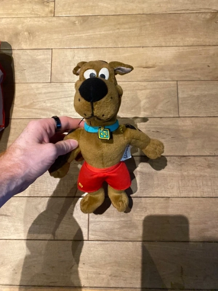 Scooby Doo 90s Hanna Barbera Soft Toy Plush Teddy Bear Red Swim Shorts Lifeguard Beach Surf