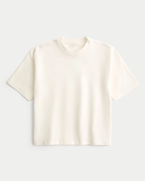 Boxy Heavyweight Crop Crew T-Shirt