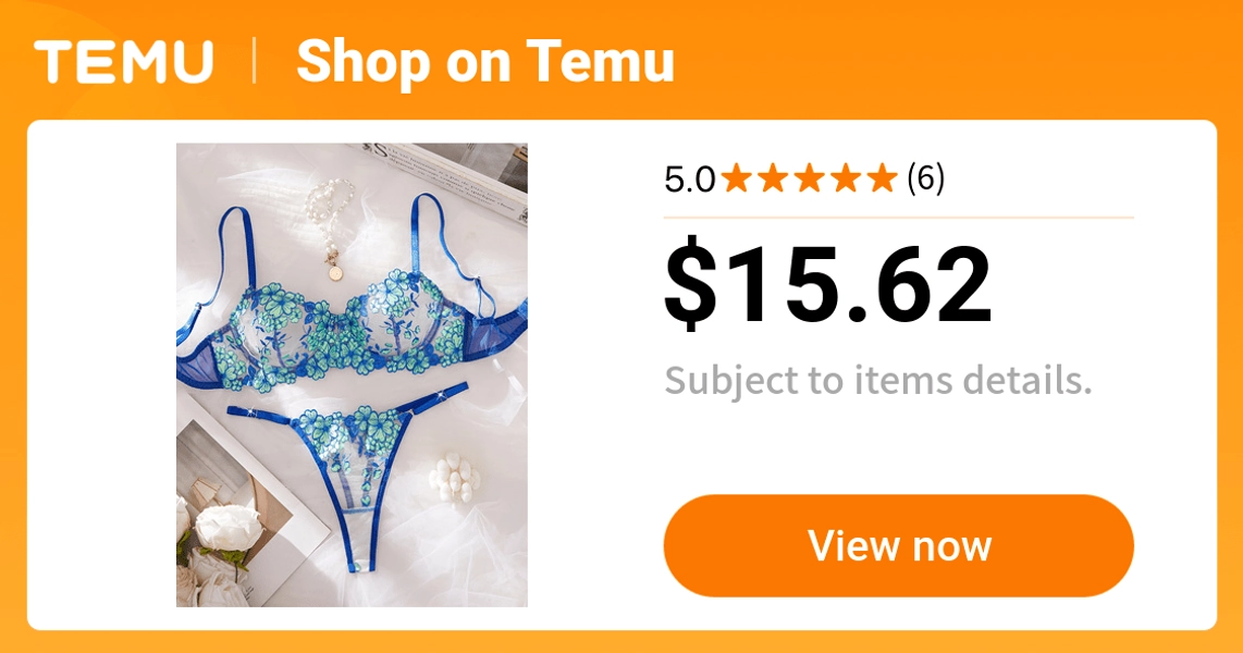 blue floral embroidery bra   romantic gorgeous feature - Temu