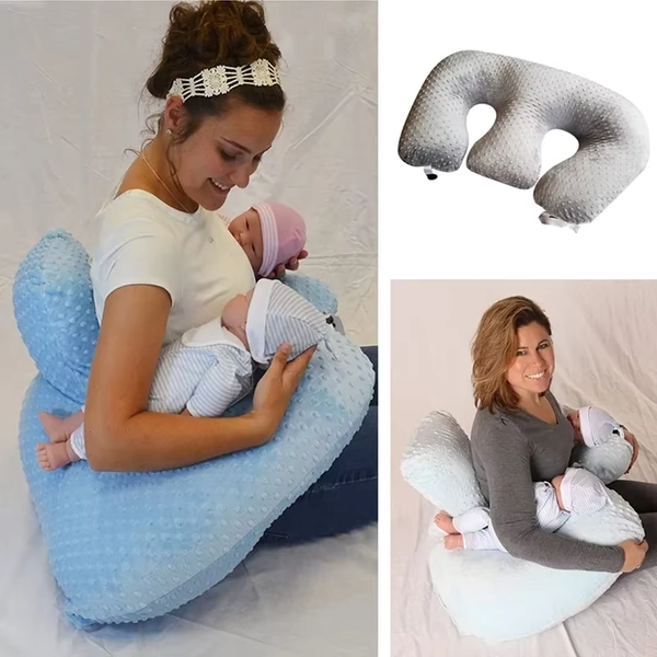 Almohada doble para bebé, almohada de lactancia multifuncional, almohadas antidebordamiento para escupir, cojín para recién nacidos, cama de alimentación, nido para bebé - AliExpress 