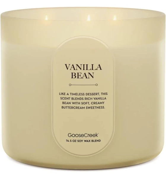 Vanilla Bean Large 3-Wick Scented Candle | Goose Creek Candle