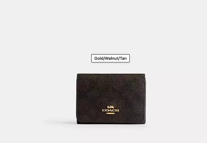 Card Holder Wallet In Signature Canvas